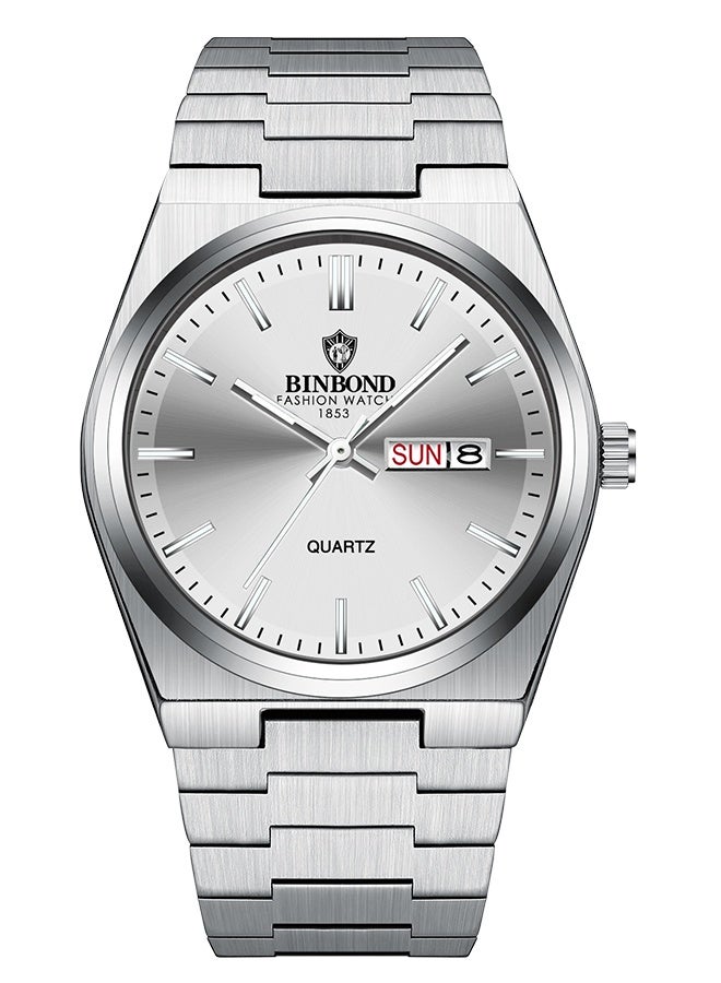 BINBOND Watch for Men Top Brand Luxury Men Quartz Watches Original Watch for Man Waterproof Date Week Stainless Steel Wristwatch Male - Image 4